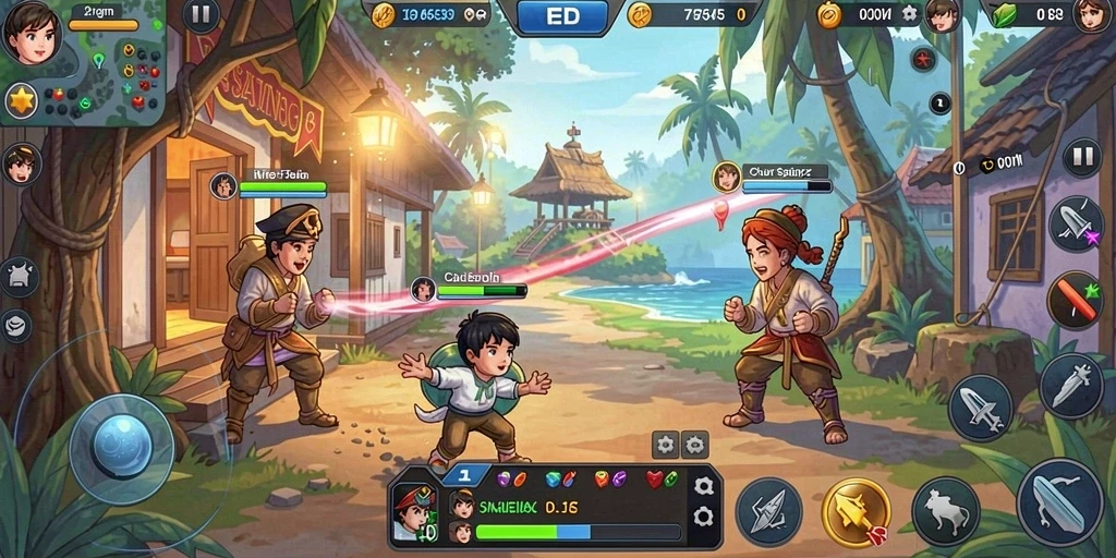 mabar88 - Screenshot menampilkan aksi seru dalam permainan multiplayer.